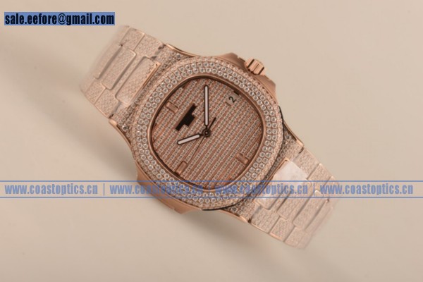 1:1 Clone Patek Philippe Nautilus Watch Rose Gold 5719/1G 002 (AAAF) - Click Image to Close